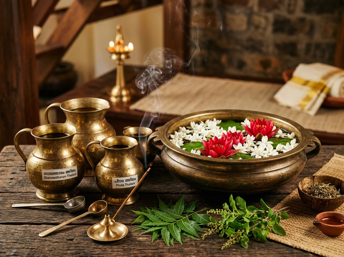 Traditional Ayurvedic Body Therapies and Medicated Oils